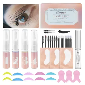 Eyelash Lift Kit Lash Lifting Instant Easy for Beginner Eyelash Perm Kit Achieve Fuller Thicker Salon Lashes Result