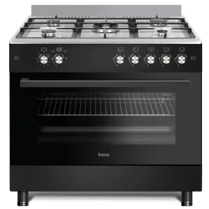Ferre 90cm Black Free Standing Gas Stove F9S50G2.HIB