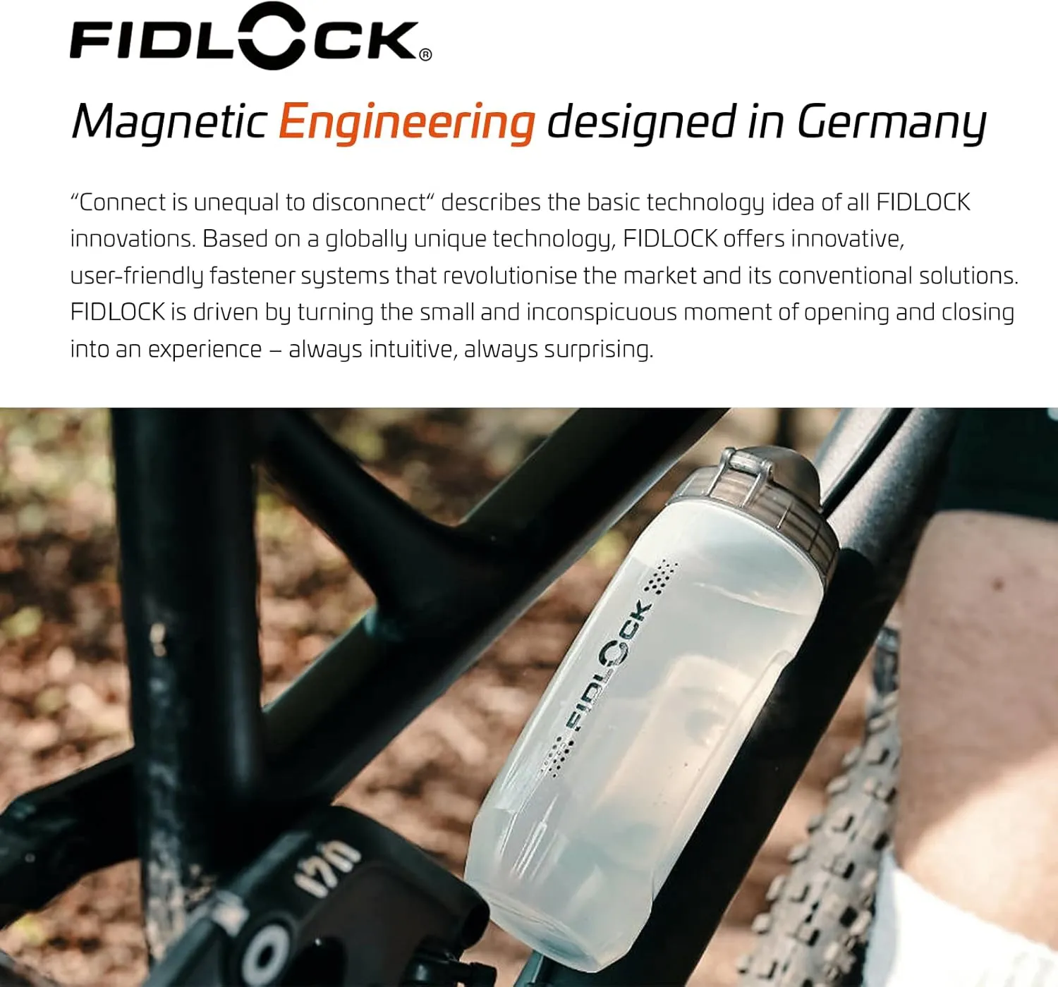 FIDLOCK Twist Replacement Bottle 590ml/20oz | Includes Twist Bottle Only (Twist Base Not Included) | Clear