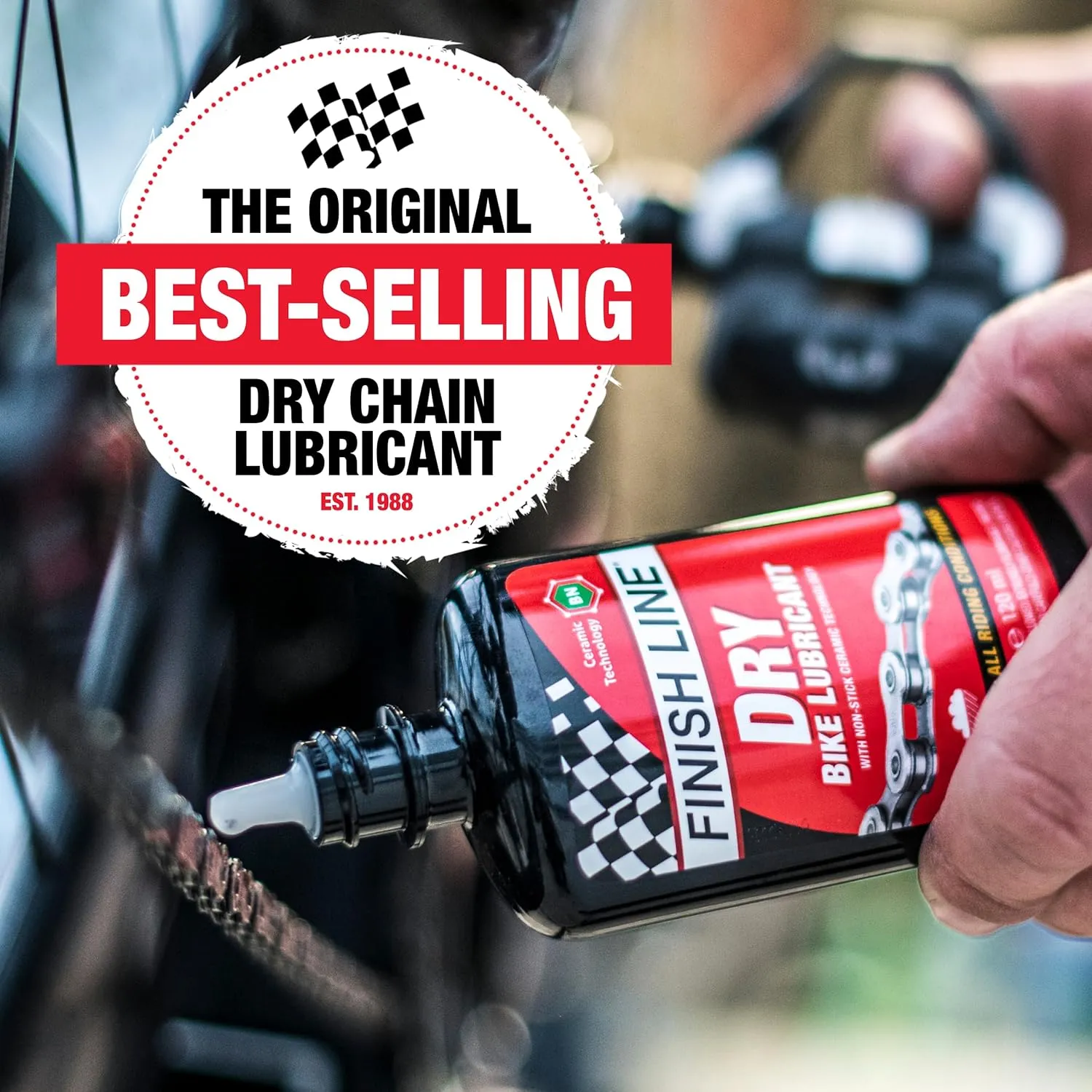Finish Line Dry Bike Lubricant with Teflon Squeeze Bottle, 1 qt