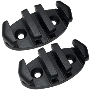 Five Oceans 2-Pack Zig Zag Anchor Cleat, Up to 3/16" (5mm) Rope, Black Nylon, Kayak Boat Rope Cleat for Dinghies & Small Boats - FO4890