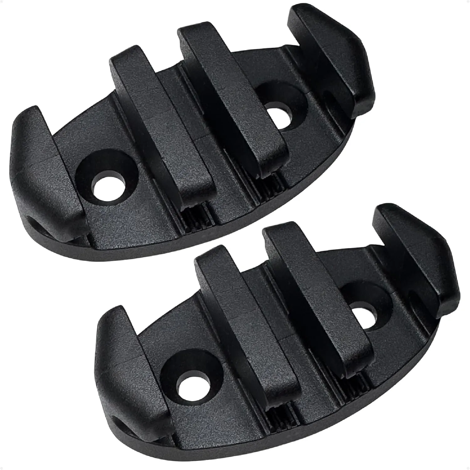 Five Oceans 2-Pack Zig Zag Anchor Cleat, Up to 3/16" (5mm) Rope, Black Nylon, Kayak Boat Rope Cleat for Dinghies & Small Boats - FO4890