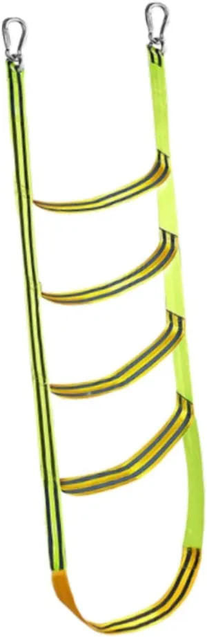 Five Steps Boat Rope Ladder Foldable Polyester Swimming Sturdy Outdoor Climbing Rope Ladder Heavy Duty for Dinghy Kayak Yacht