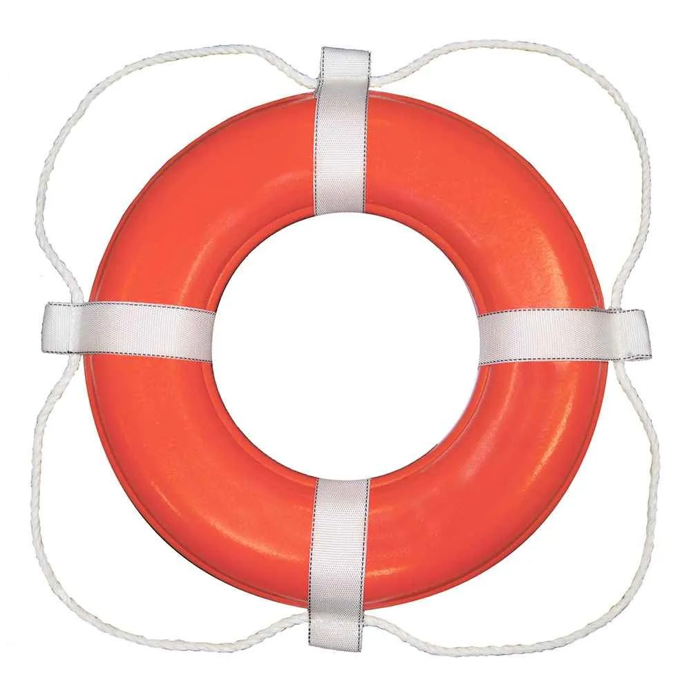 Foam Ring Buoy - 30" - Orange w/White Rope