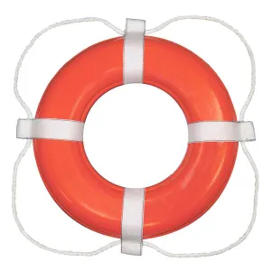 Foam Ring Buoy - 30" - Orange w/White Rope