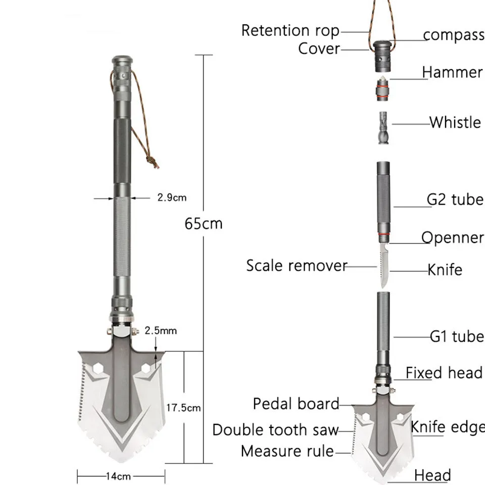 Folding Shovel Tactical Multi-tool