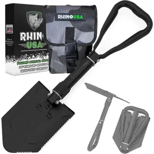 Folding Survival Shovel w/ Pick-Carbon Steel Military Style Entrenching Tool