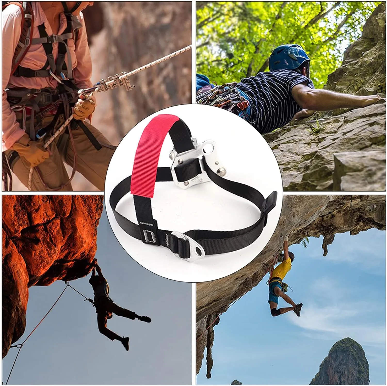 Foot Ascender, Riser Rock Climbing Mountaineering Equipment Climbing Device Outdoor Mountaineering Tree Arborist Climbing Rappelling Equip