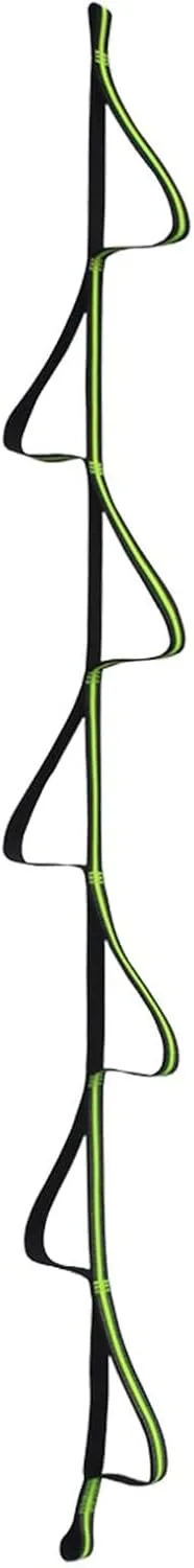 Foot Loop Ascender, Climbing Aider Ladder, Lightweight Climbing Aider Ladder with Stainless Steel Hook, 7 Step Multi-Purpose Climbing Strap for Boat, Rock and Mountain Climbing