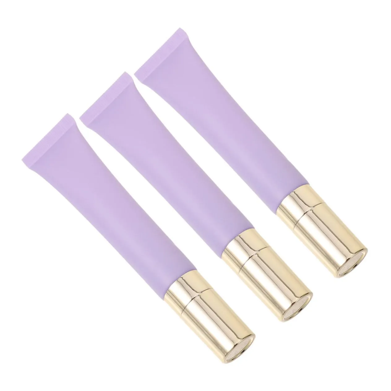 FRCOLOR 3Pcs Eye Cream Dispenser with Massage Head Refillable Essential Oil Tube for Skincare Travel Friendly Frosted Bottles for Handbag Gym Bag