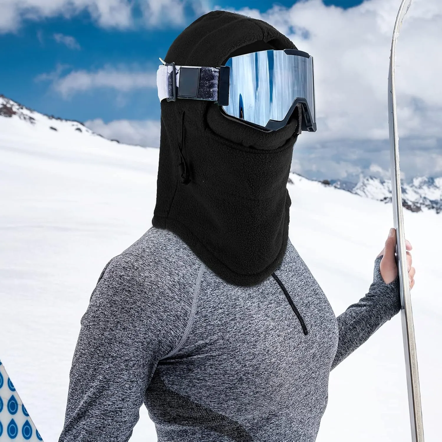 Frienda 4 Pcs Balaclava Ski Mask Windproof Warmer Fleece Adjustable Winter Mask Face Cover for Men Women