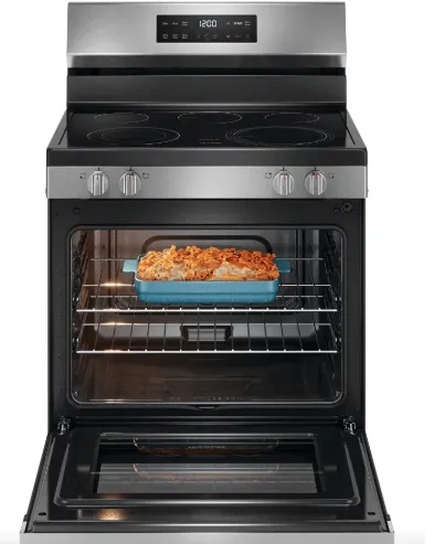 Frigidaire FCRE306CAS Range, Electric, 30 inch Exterior Width, 5 Burners, 5.3 cu. ft. Capacity, Storage Drawer, 1 Ovens, Stainless Steel