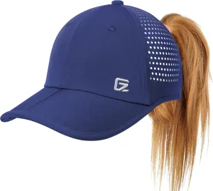 GADIEMKENSD Women's Sport Hat with Large Ponytail Hole, Performance Ponytail Hat Running Baseball Cap Breathable Foldable