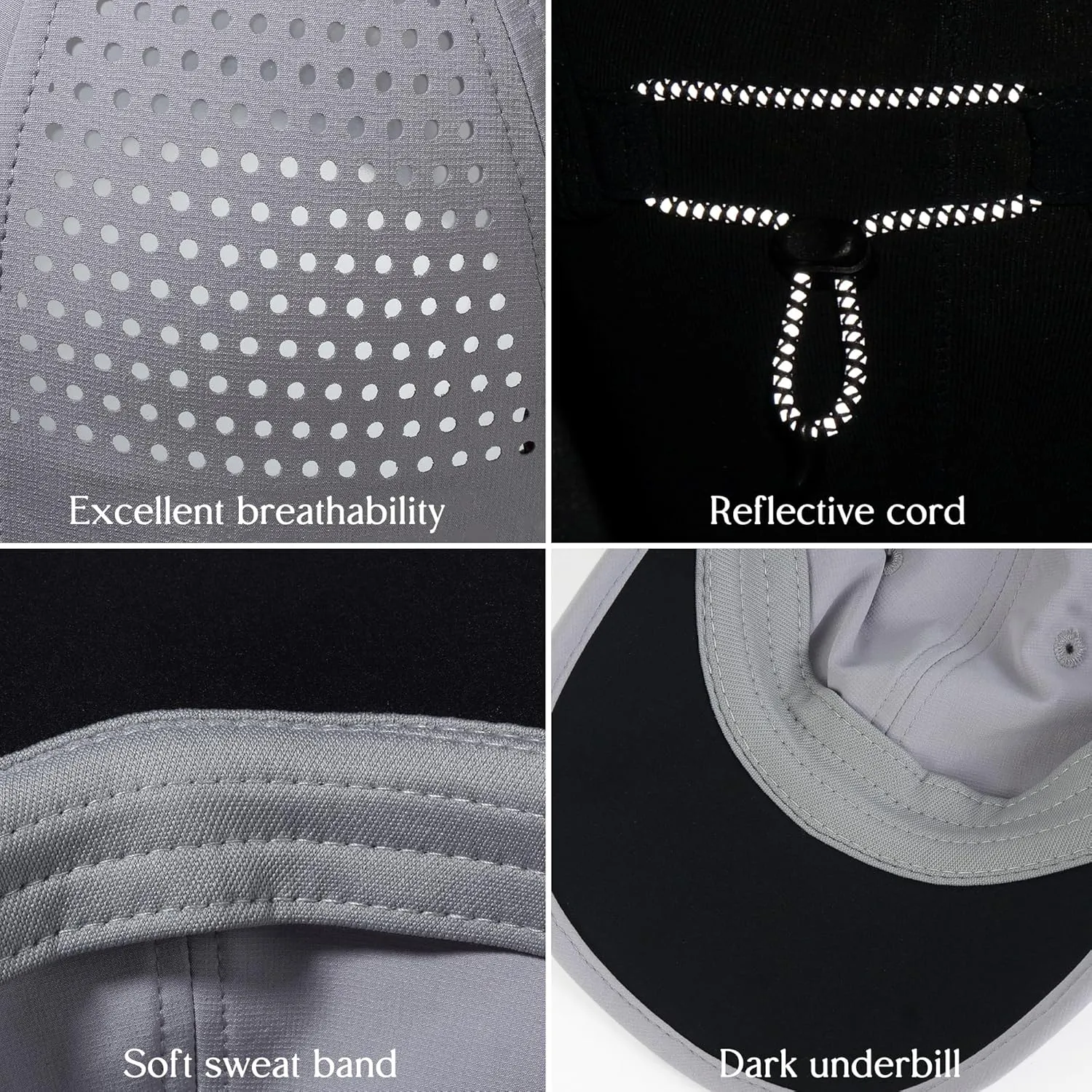 GADIEMKENSD Women's Sport Hat with Large Ponytail Hole, Performance Ponytail Hat Running Baseball Cap Breathable Foldable