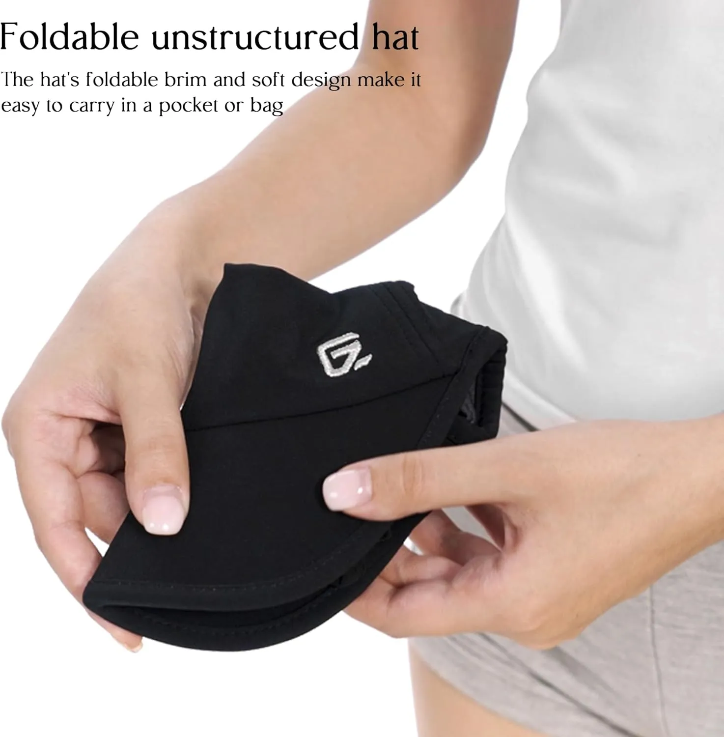 GADIEMKENSD Women's Sport Hat with Large Ponytail Hole, Performance Ponytail Hat Running Baseball Cap Breathable Foldable
