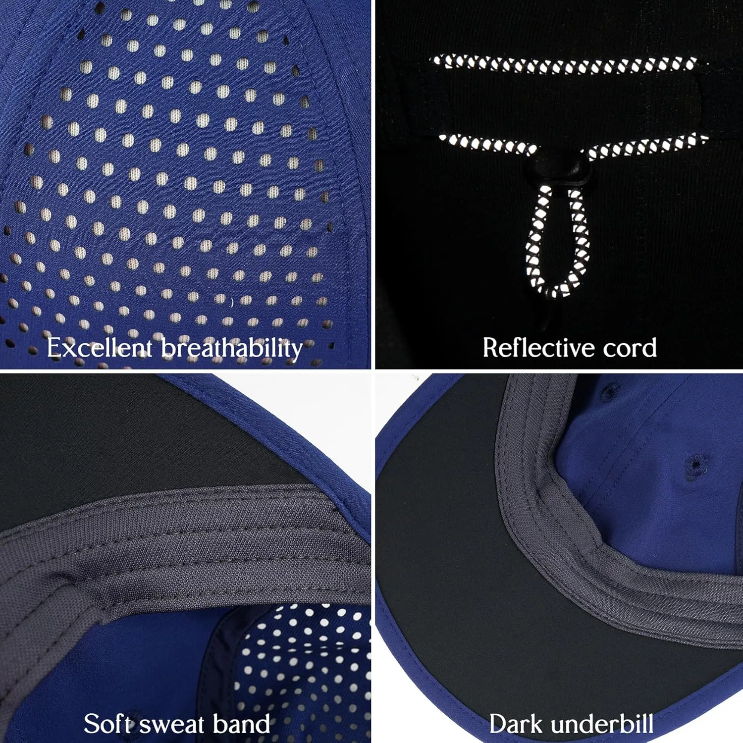 GADIEMKENSD Women's Sport Hat with Large Ponytail Hole, Performance Ponytail Hat Running Baseball Cap Breathable Foldable
