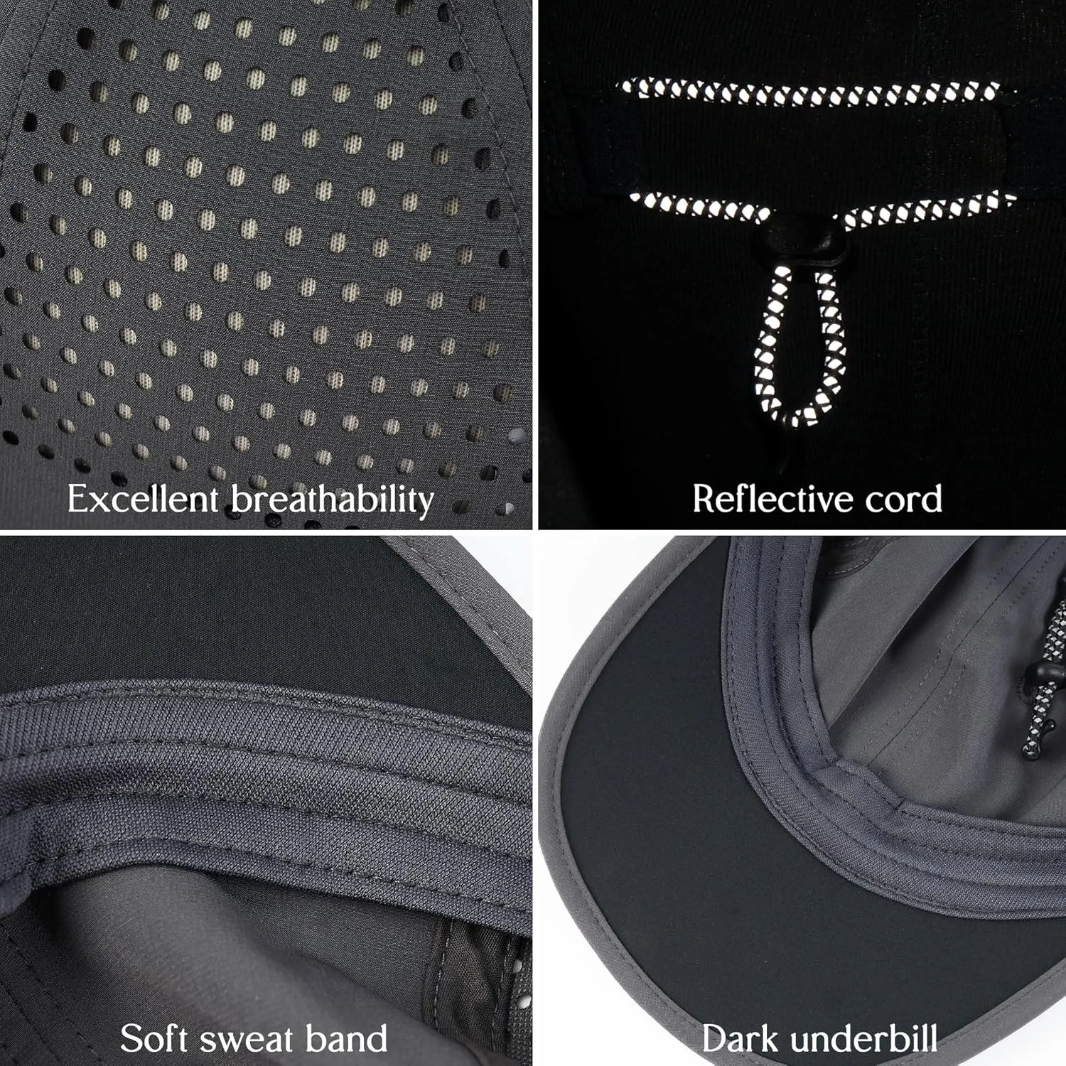 GADIEMKENSD Women's Sport Hat with Large Ponytail Hole, Performance Ponytail Hat Running Baseball Cap Breathable Foldable