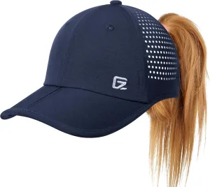 GADIEMKENSD Women's Sport Hat with Large Ponytail Hole, Performance Ponytail Hat Running Baseball Cap Breathable Foldable