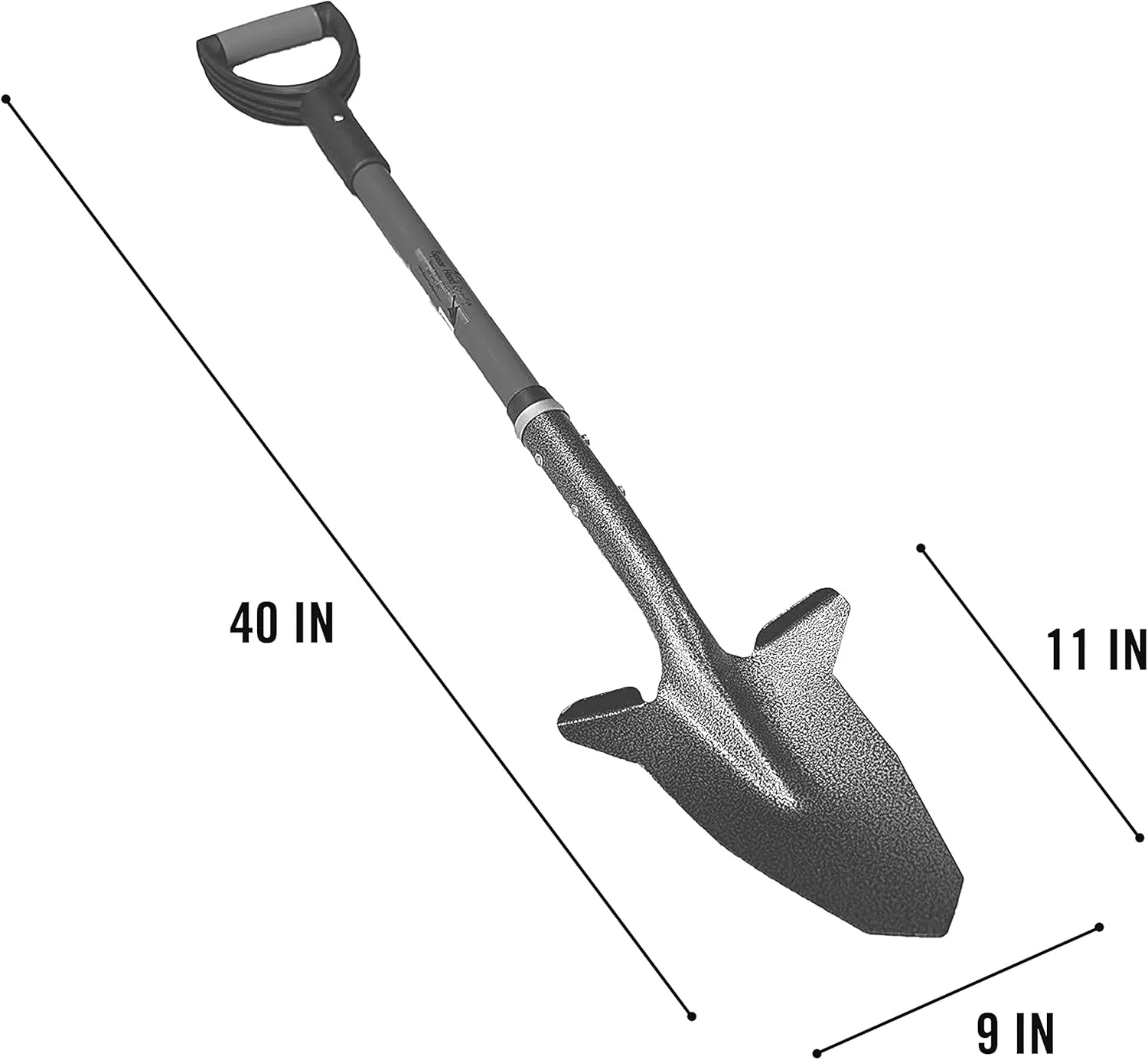 Gardening Shovel with Steel-Reinforced Fiberglass Handle, Cushioned D-Grip and Sharp, Hardened-Steel Blade, Award Winning Spade, Model SHFD3 Teal