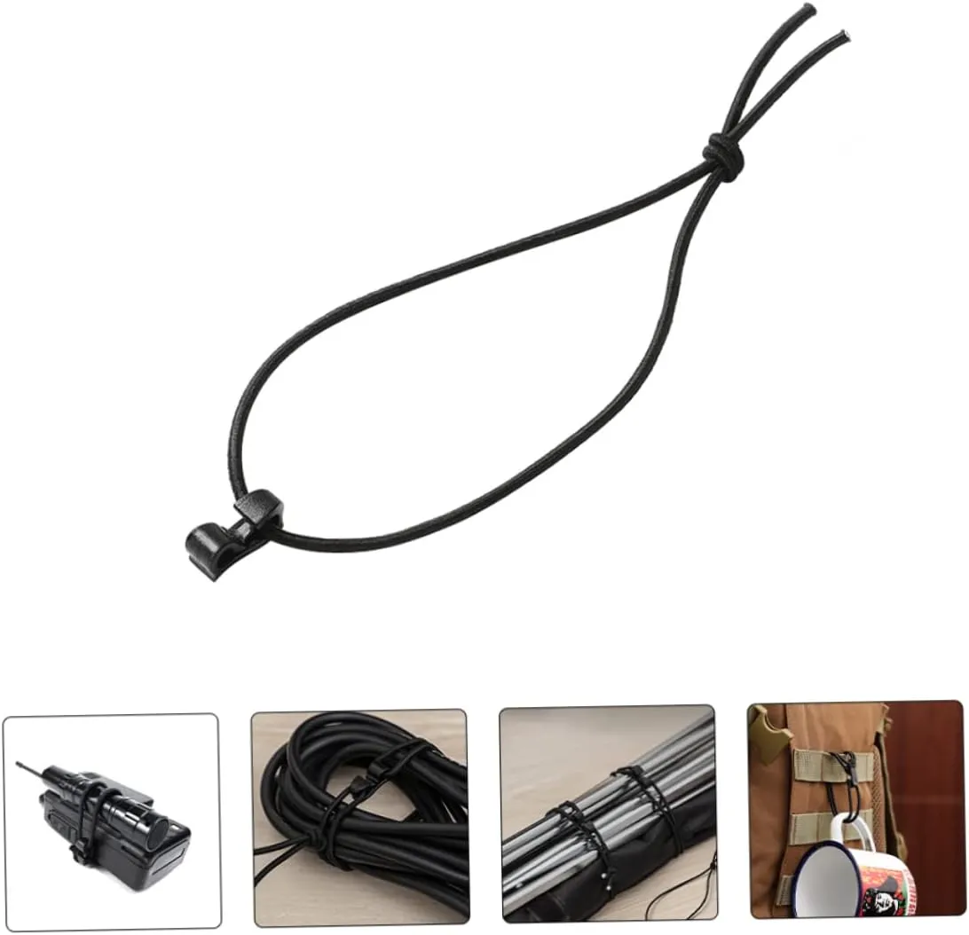 Garneck 40 Pcs String Storage Webbing Clip Bungee Cord Rope Lanyard Rope Cable Management Tool Back Pack