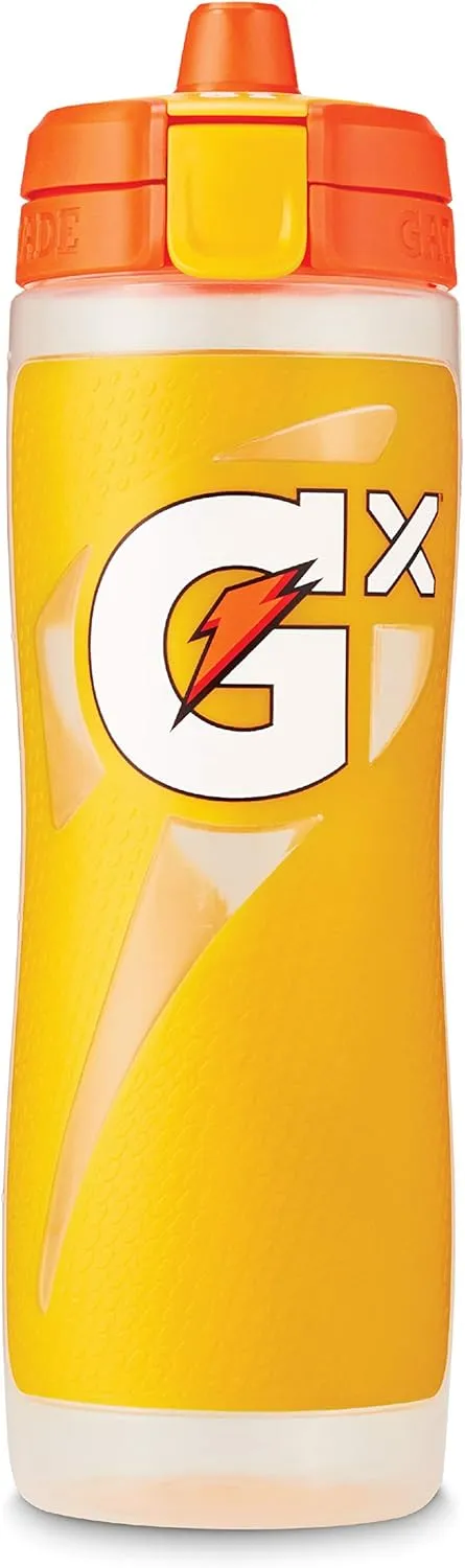 Gatorade Gx Kitchen Hydration System, Non-Slip Gx Squeeze Bottles & Gx Sports Drink Concentrate Pods Yellow, Plastic