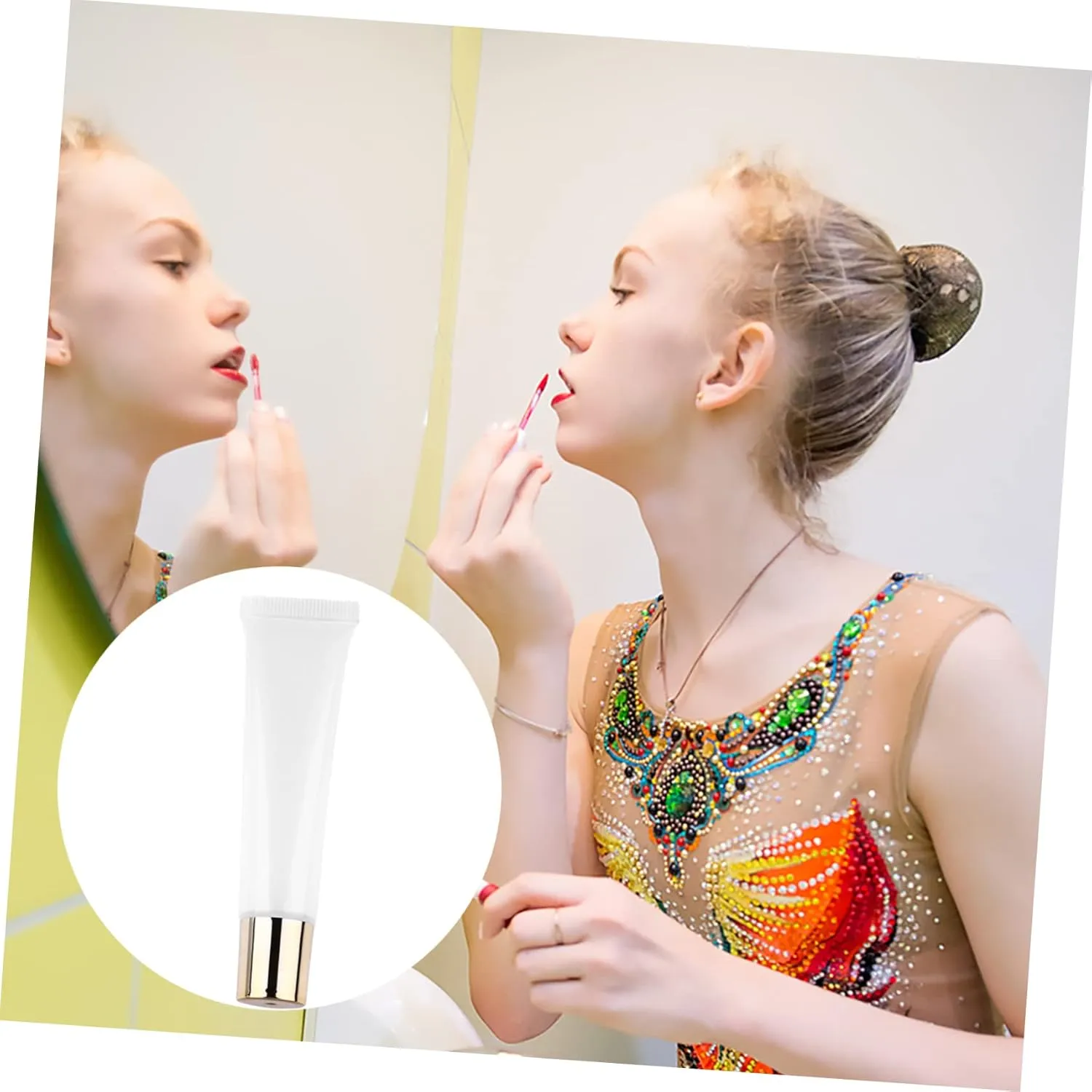 Gatuida 50pcs Clear Squeeze Tubes for Lip Balm Lip Gloss and Creams Leak Plastic Containers for Products