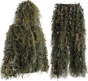 Ghillie Suit Gilly Hunting Suits Pants 3D Leaf Camo Camouflage Coveralls Youth Adult Lightweight Clothes for