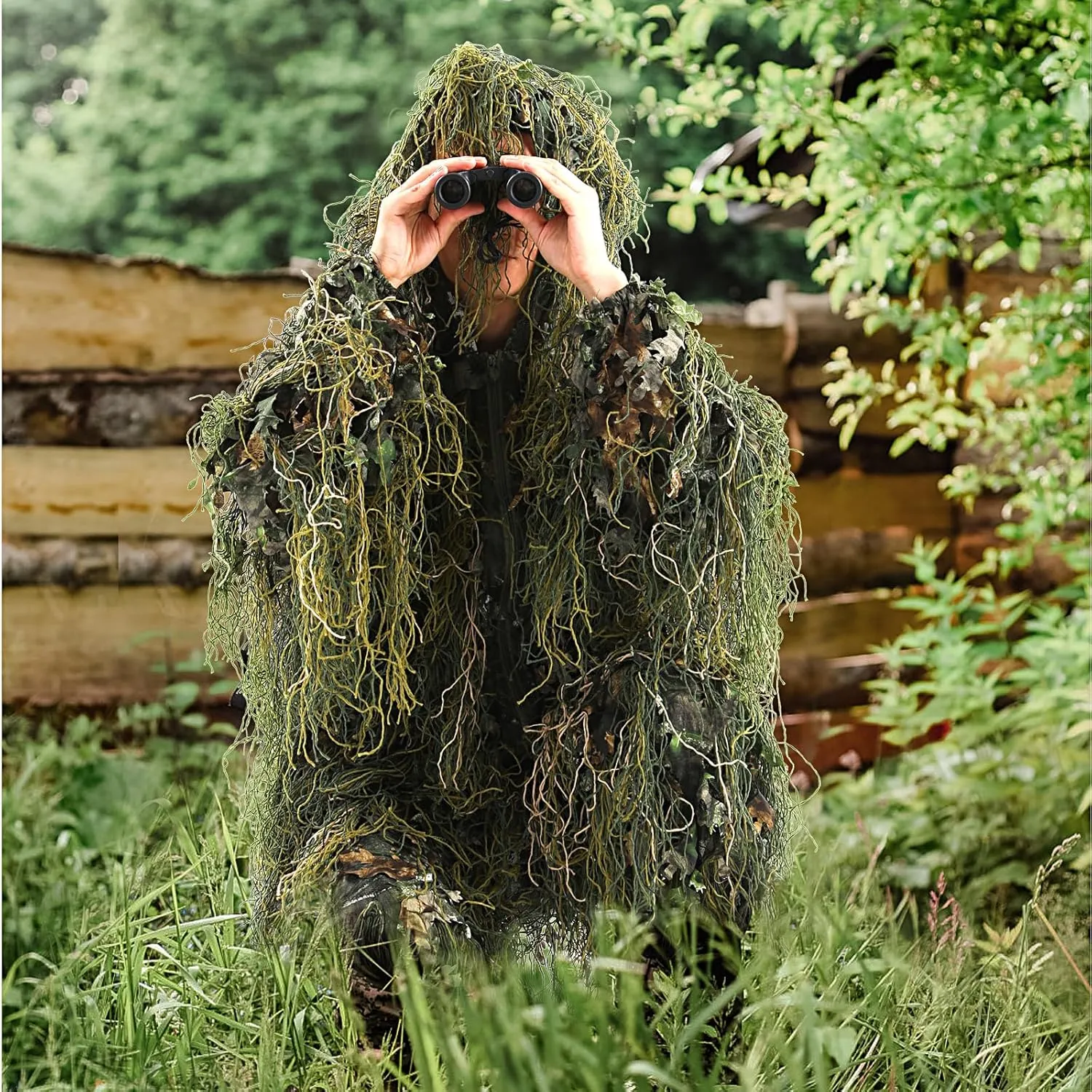 Ghillie Suit Gilly Hunting Suits Pants 3D Leaf Camo Camouflage Coveralls Youth Adult Lightweight Clothes for
