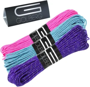 GOLBERG G 1.8mm Fluorescent Reflective 95lb Paracord – 1.8mm Cord in 20 Meters – Perfect for Guyline, Tent Rope, Camping, Hiking – (Reflective Acid Purple/Neon Pink/Neon Turquoise)