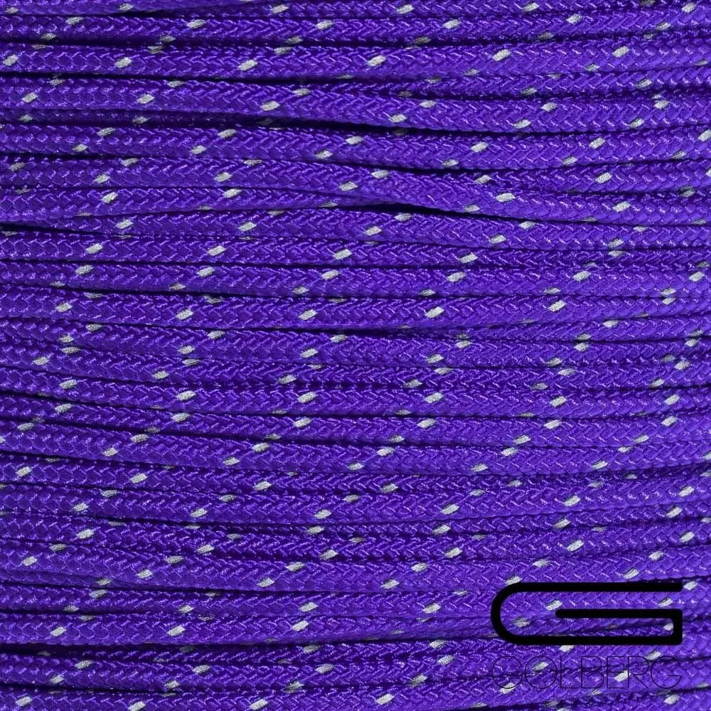 GOLBERG G 1.8mm Fluorescent Reflective 95lb Paracord – 1.8mm Cord in 20 Meters – Perfect for Guyline, Tent Rope, Camping, Hiking – (Reflective Acid Purple/Neon Pink/Neon Turquoise)