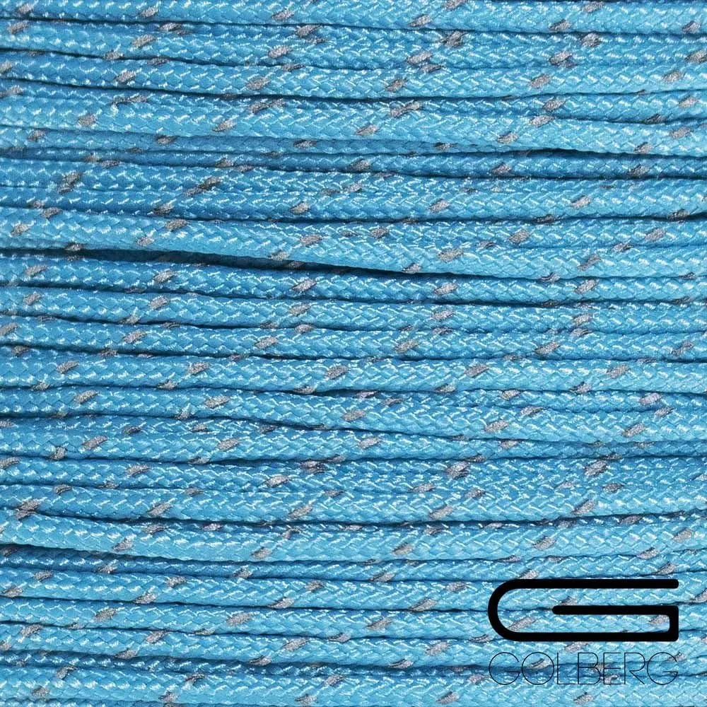 GOLBERG G 1.8mm Fluorescent Reflective 95lb Paracord – 1.8mm Cord in 20 Meters – Perfect for Guyline, Tent Rope, Camping, Hiking – (Reflective Acid Purple/Neon Pink/Neon Turquoise)