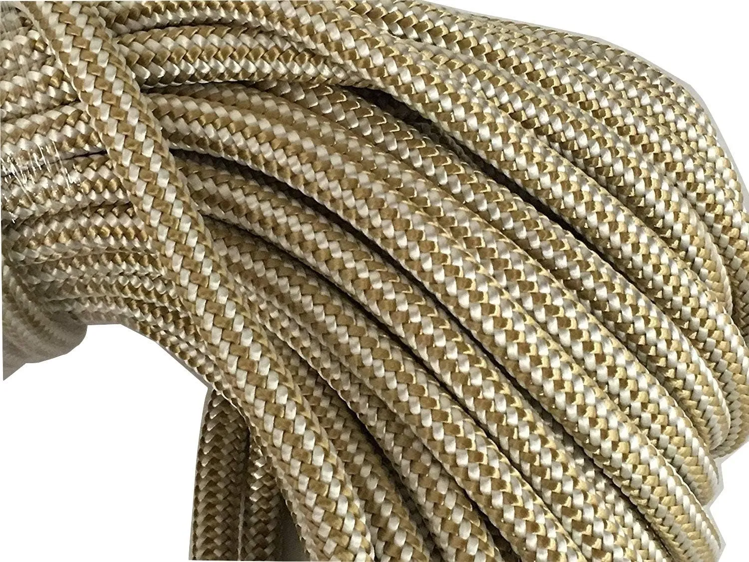 Gold Double Braid Nylon Rope, 3/8 Inch