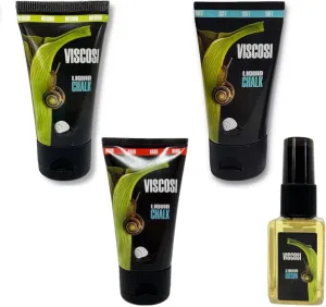 GRIP VISCOSI CHALK BIG SET: SOFT 50 ml, MEDIUM 40 ml, HARD 40 ml and Liquid Rosin Spray 30 ml. Firm Grip for Pole Dance, Aerial silks. Pole Grip Aid, Pole Dancing Chalk, Climbing Chalk, Gym