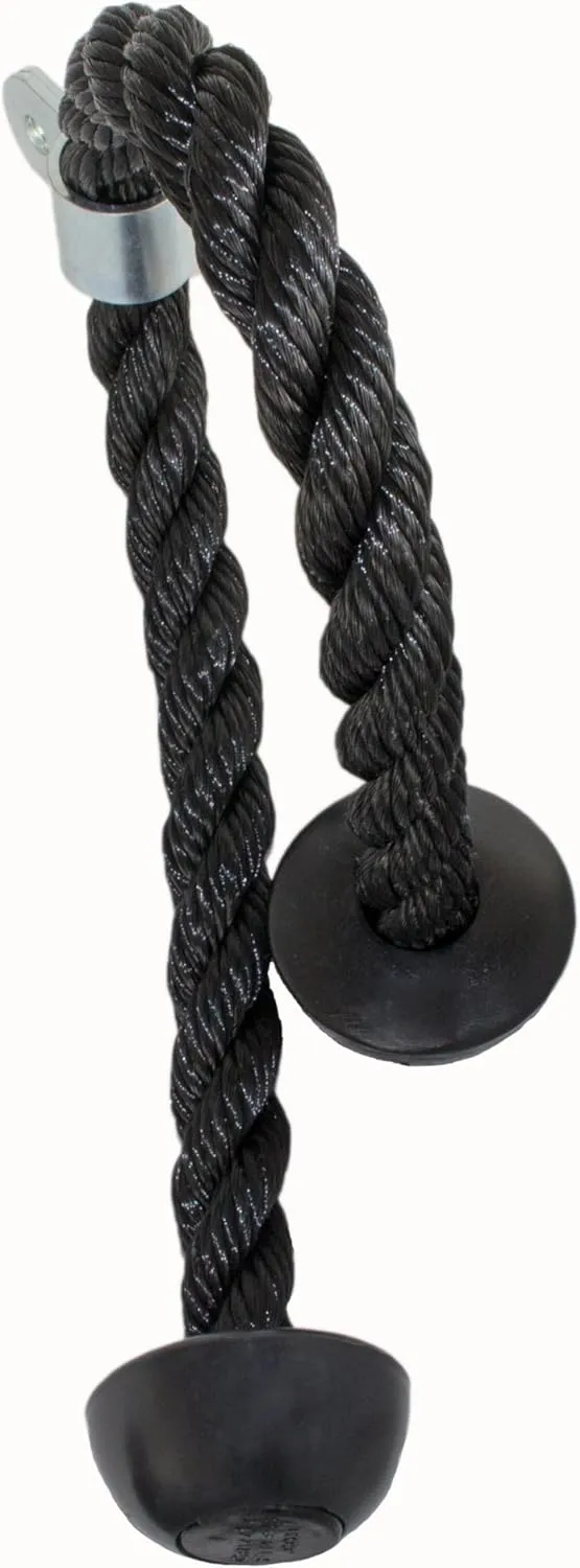 Grizzly Fitness Premium Nylon Tricep Rope Cable Attachment | Heavy-Duty Dual Ball Grip Rope For Cable Machines | Solid Woven Rope & Steel | For Ticeps, Face Pulls & Pulldowns | Workout Rope