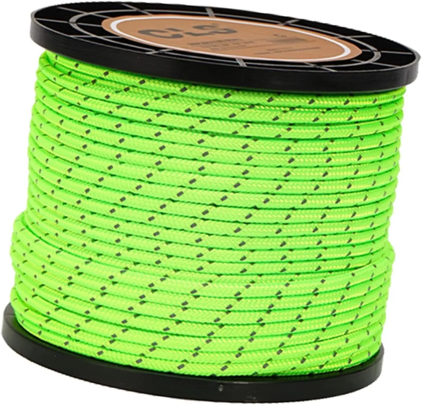 Guy Line Tent Cord Paracord Solid Braid Reflective Tent Rope Camping Rope for Tent Accessory Camping Hiking Outdoor Travel, Bright Green