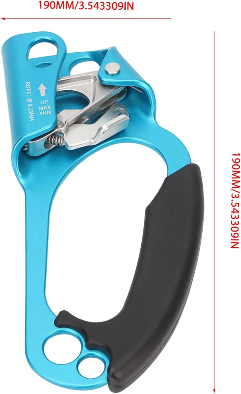Hand Ascender, Mountaineering Rock Non Slip Strong Grip Spring Rope Ascender Mountaineering Supplies Climber Rigging for Rock Climbing
