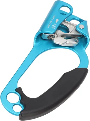Hand Ascender, Rock Climbing Tree Arborist Rappelling Gear Equipment Rope Clamp for 8~13MM Rope, Outdoor Mountaineering Tree Arborist Climbing Rappelling Equip Hand Ascender (Right Blue)