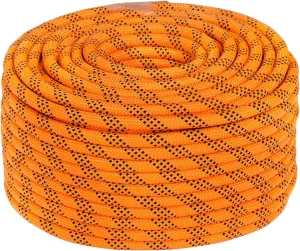 Happybuy Polyester Rope 7/16" x 200', Heavy-Duty Load and Pulling Rope, 8400 lbs Breaking Strength, Durable for Outdoor Use