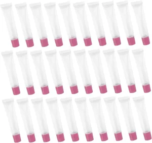 Happyyami 50Pcs Clear Plastic Squeeze Tubes for DIY Lip Gloss Durable Empty Container with High Sealing Performance Lightweight and Travel Friendly for Women