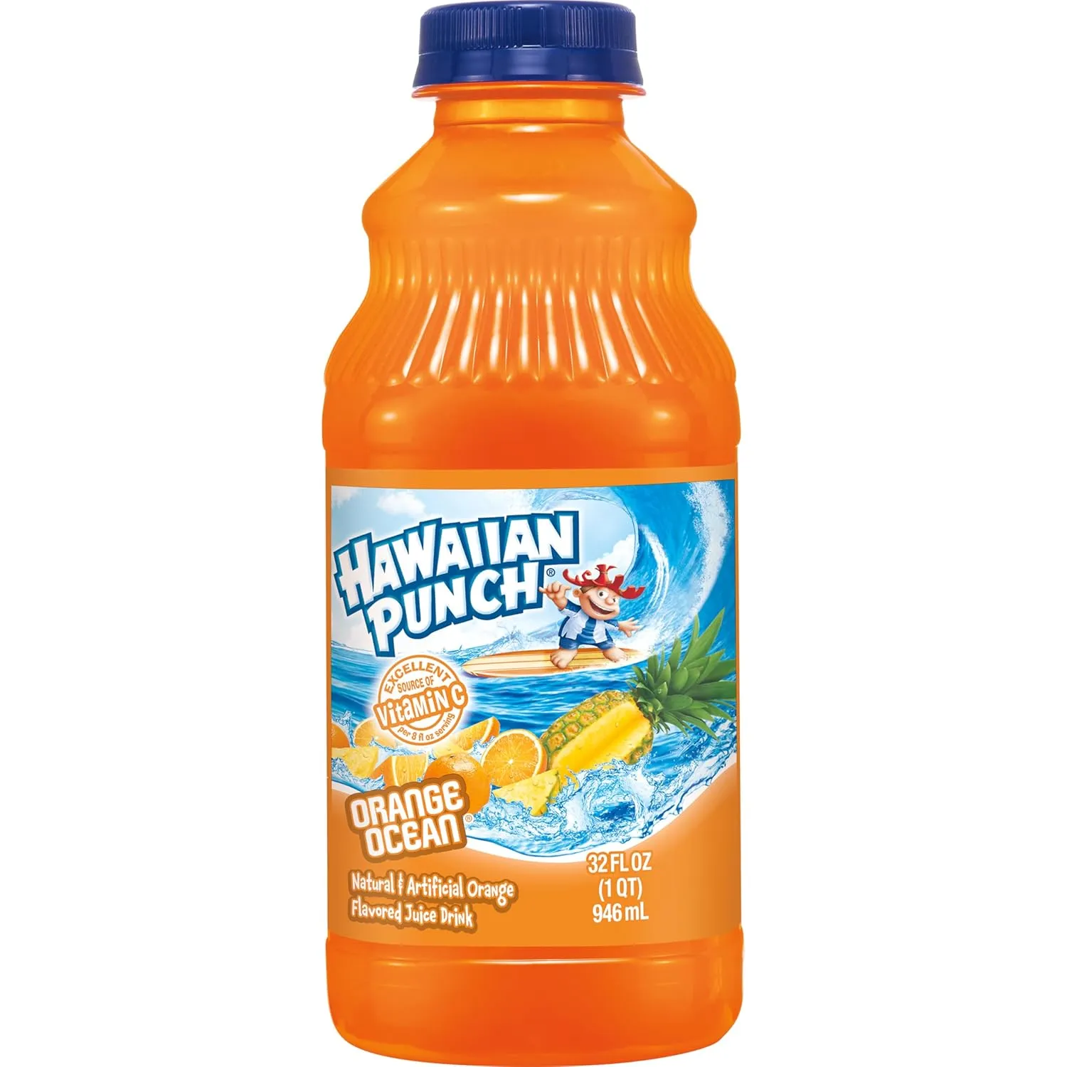 Hawaiian Punch Orange Ocean Fruit Juice Drink, 32 Fl Oz Bottle (Pack Of 12), Caffeine-free, Carbonation-free, Gluten-free, Excellent Source Of Vitamin C, Less Than 100 Calories