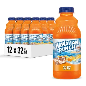 Hawaiian Punch Orange Ocean Fruit Juice Drink, 32 Fl Oz Bottle (Pack Of 12), Caffeine-free, Carbonation-free, Gluten-free, Excellent Source Of Vitamin C, Less Than 100 Calories