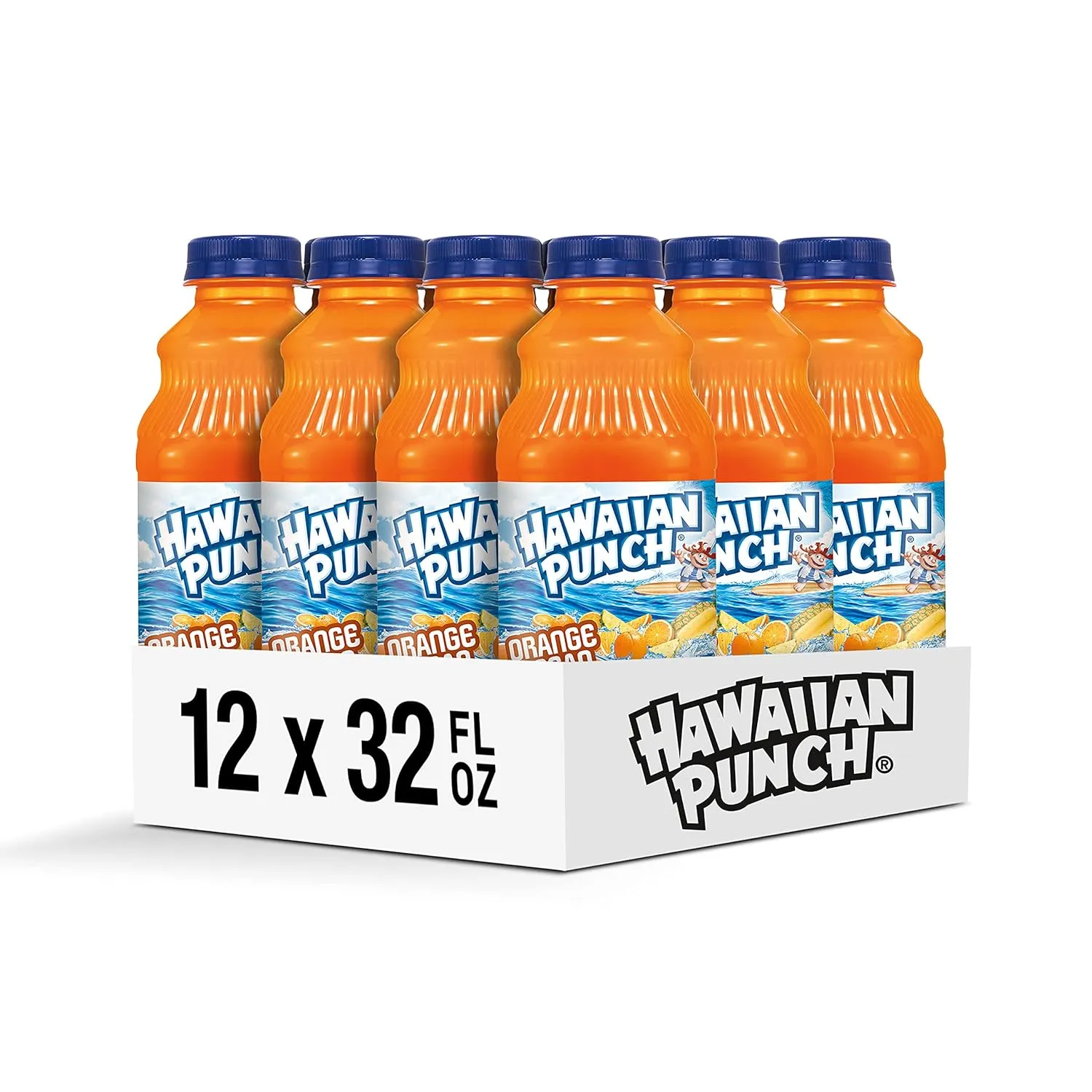 Hawaiian Punch Orange Ocean Fruit Juice Drink, 32 Fl Oz Bottle (Pack Of 12), Caffeine-free, Carbonation-free, Gluten-free, Excellent Source Of Vitamin C, Less Than 100 Calories