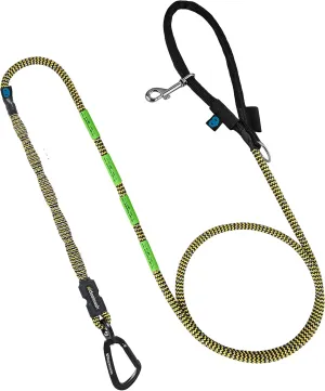 Heavy Duty Dog Leash - Dog Training Leash for Dog - Shock Absorbing Bungee Dog Leashes - Chew Proof Dog Leash - Extreme Durability Safety Hands Free Dog Leash for Medium and Large Dogs FT 44~132 lbs