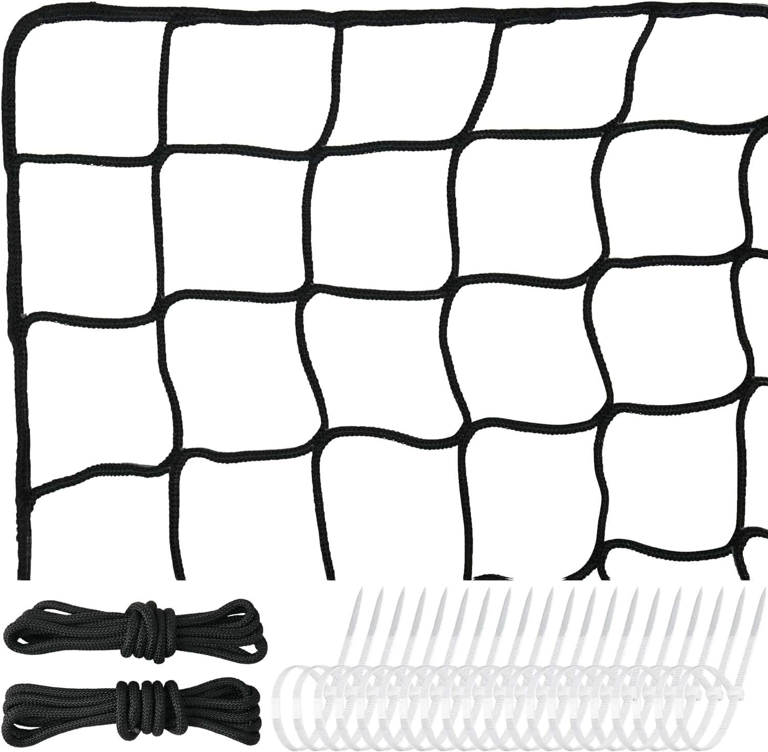 Heavy Duty Nylon Soccer Net, Easy to Install Sport Netting Barrier with Rope and Buckles, 10ft/15ft/20ft/30ft/40ft