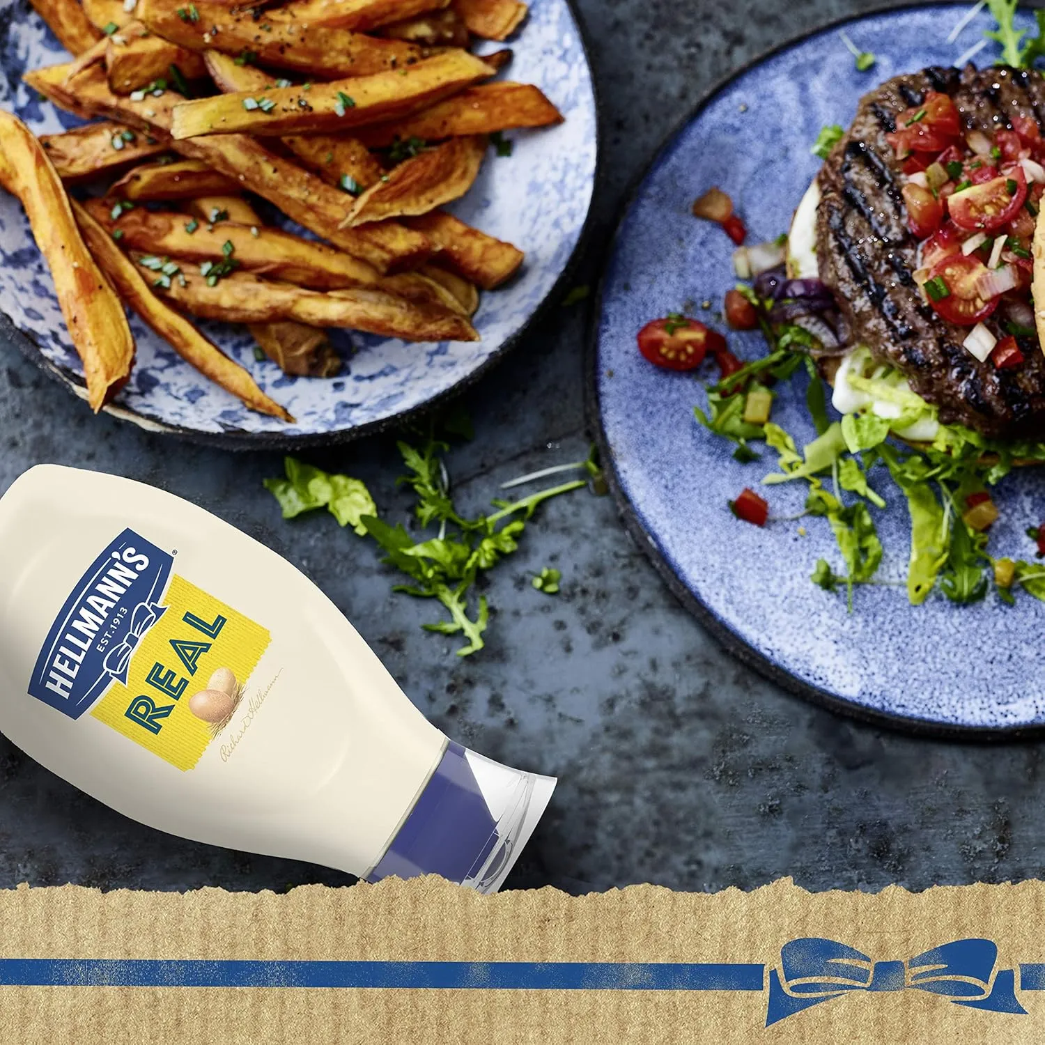 Hellmann's Real Mayonnaise For a Rich Creamy Condiment Real Mayo Squeeze Bottle Gluten Free, Made With 100% Cage-Free Eggs 20 oz (Pack of 2)