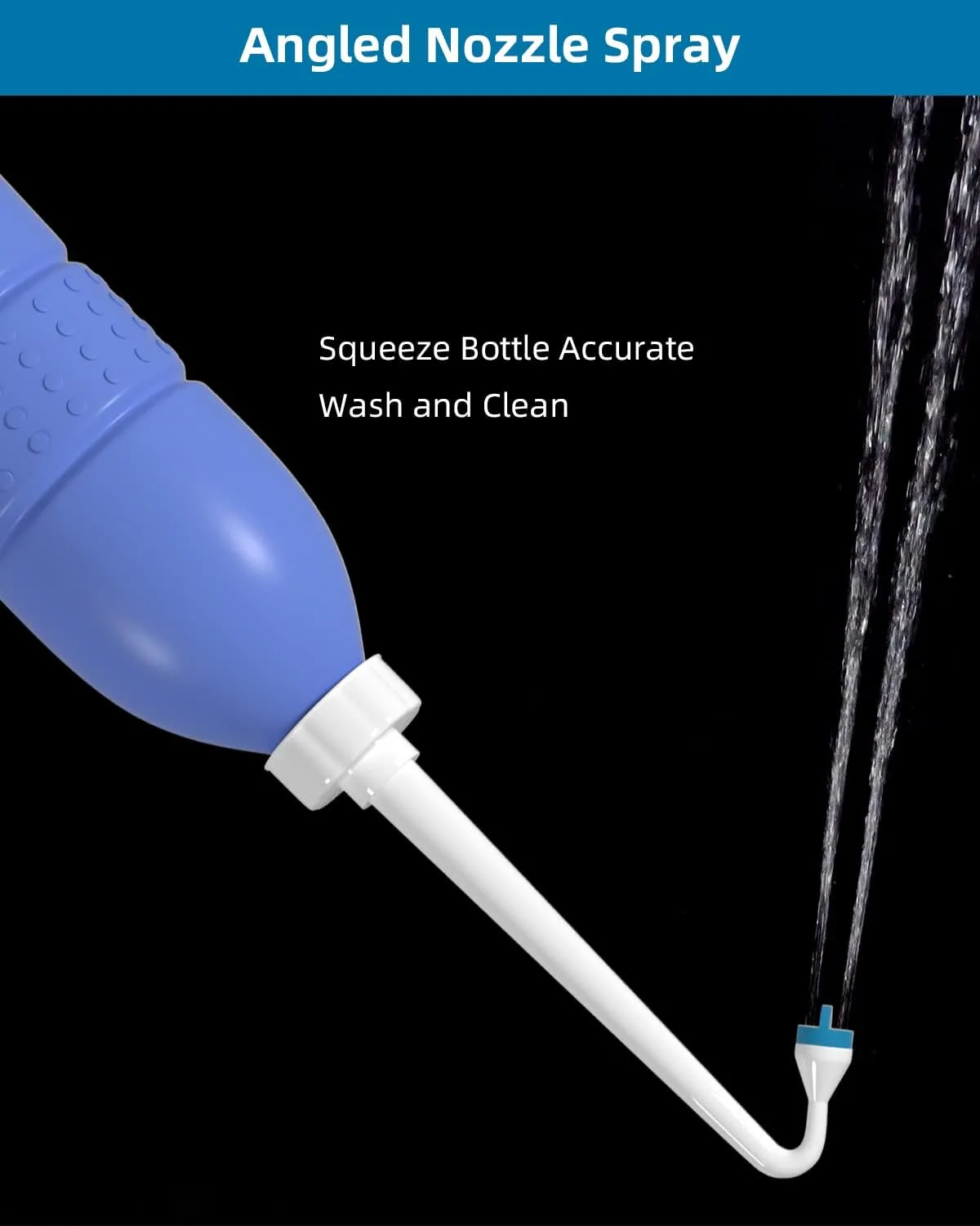 Hibbent 2 Pack Travel Bidet Bottle, Portable Bidet Sprayer Hand held Bidet 620ml for Personal Hygiene Care, On-The-Go Travel Bag Extra Long Pointed Nozzle Spray for Women, Baby and Elderly-Purple