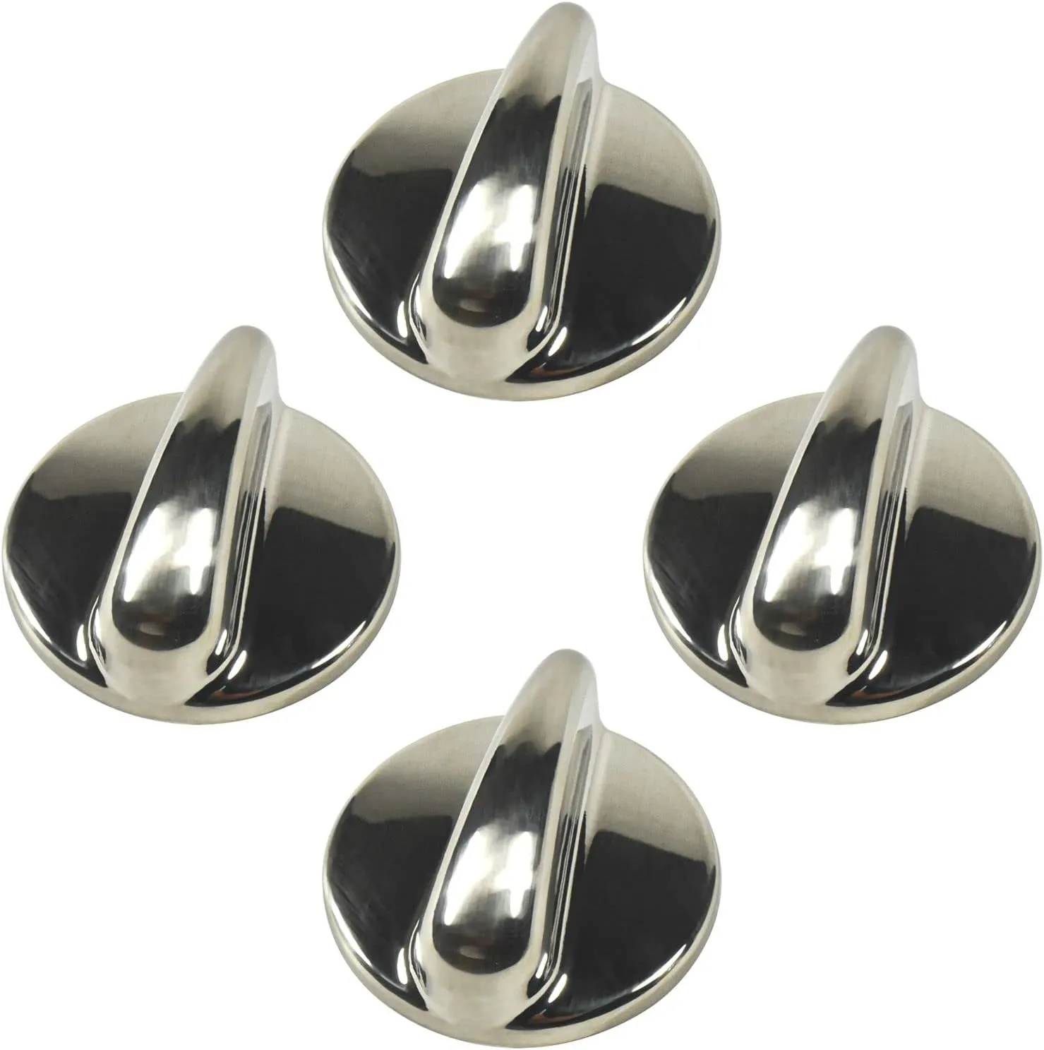 HQRP 4-Pack Surface Burner Cooktop Control Stove Knobs Replacement Part compatible with General Electric GE, Hotpoint, RCA WB03K10303 WB03K10208 AH3486484 AP4980246 EA3486484 EAP3486484 PS3486484