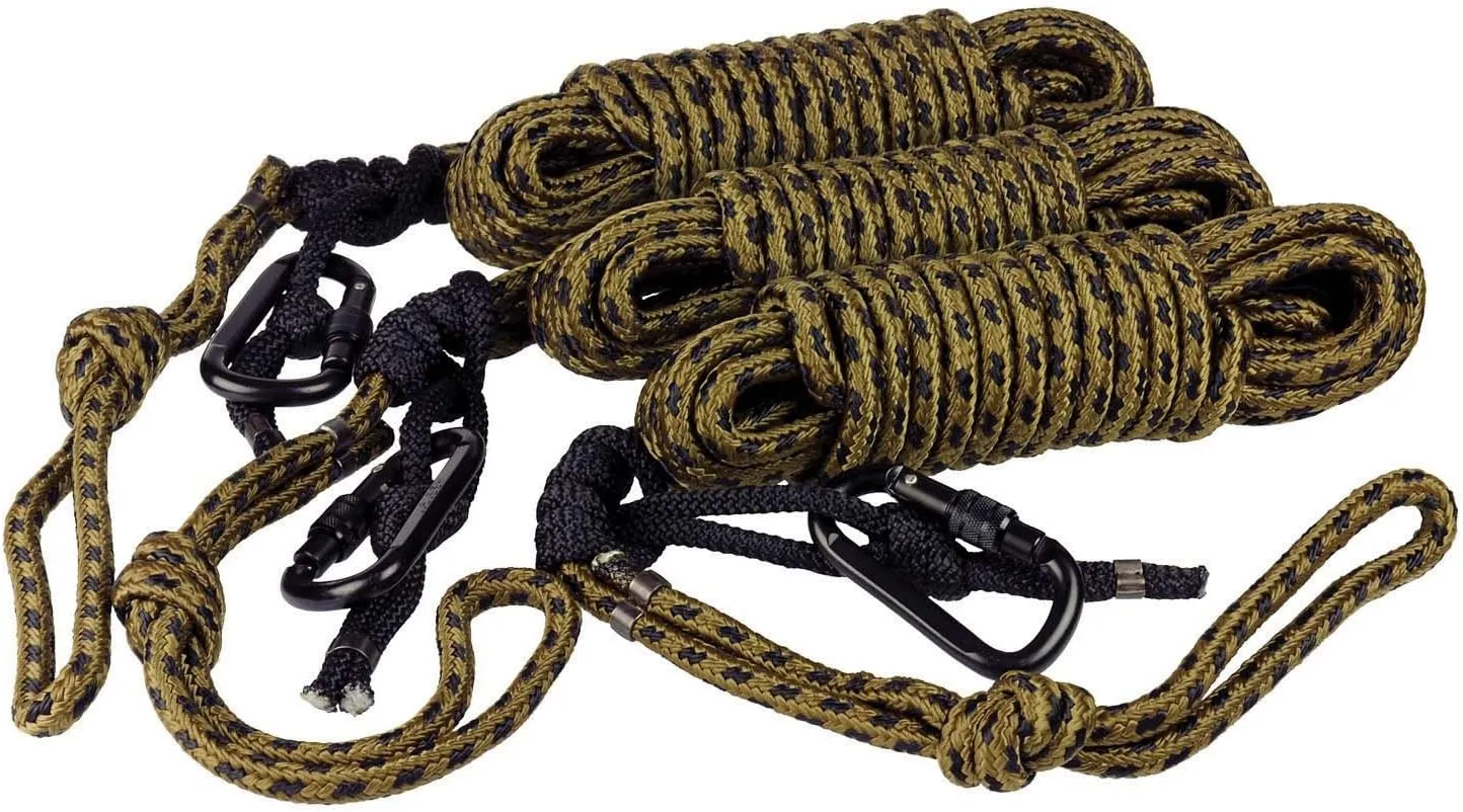 Hunter Safety System Non-Reflective Lifeline for Tree-Stand Hunting Safety Harness