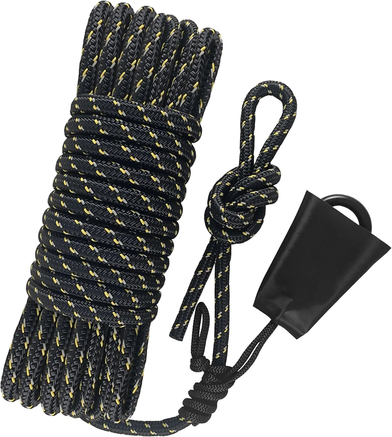 Hunting Safety Rope 30 Feet, Treestand Lifeline Rope Reflective Safety Lifeline for Hunters Climbing Tree Stand, Hanging Ladder Stands, Provides Fall Protection When Hunting from Stand