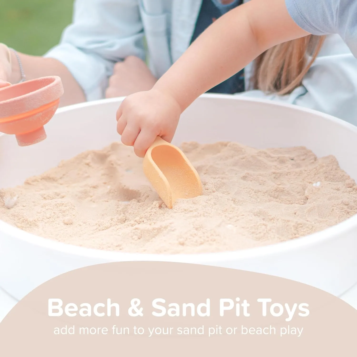 Inspire My Play - 4 x Mini Silicone Scoops - Perfect for Sensory PlayTray - Sensory Bin Accessories - Special Education Classroom Supplies - Montessori Education Toys - Multi-Purpose Shovel - Natural